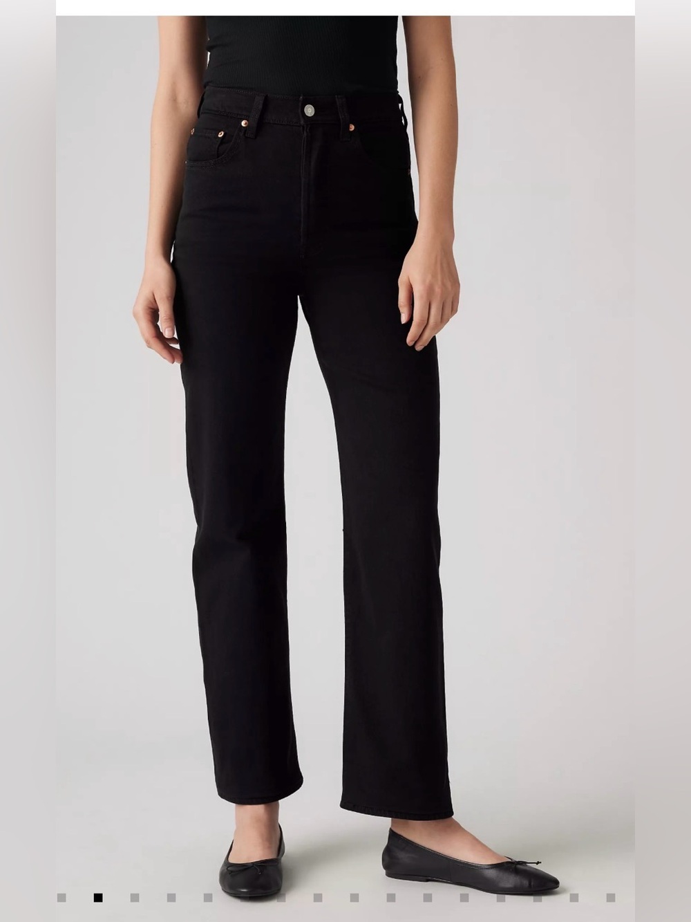 Levi’s Ribcage Straight Ankle Women's Jeans in Black Sprout